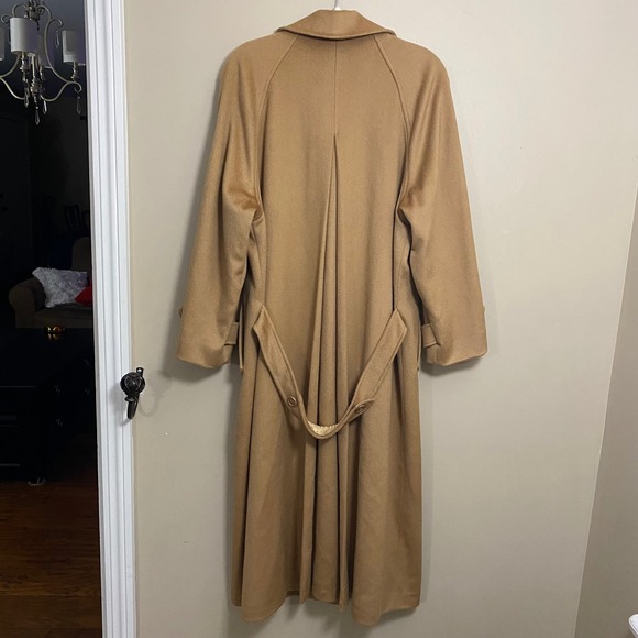 Cassidy Vintage Caramel 100% Pure Wool Made in USA Swing Trench Coat Size 10 - Picture 2 of 14